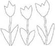 line drawing of flowers